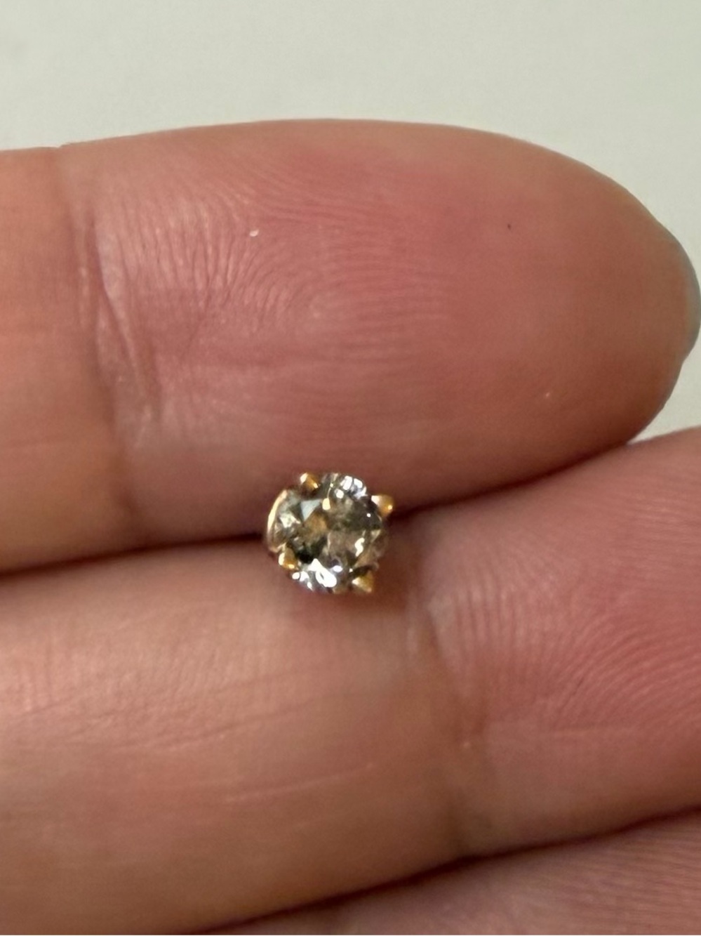14K Gold 0.35 Carat Genuine Diamond Single Stud Earring